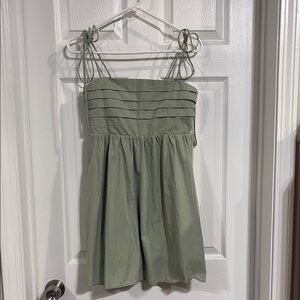 Altar’d Stage Sage Green Tie-Strap Sundress